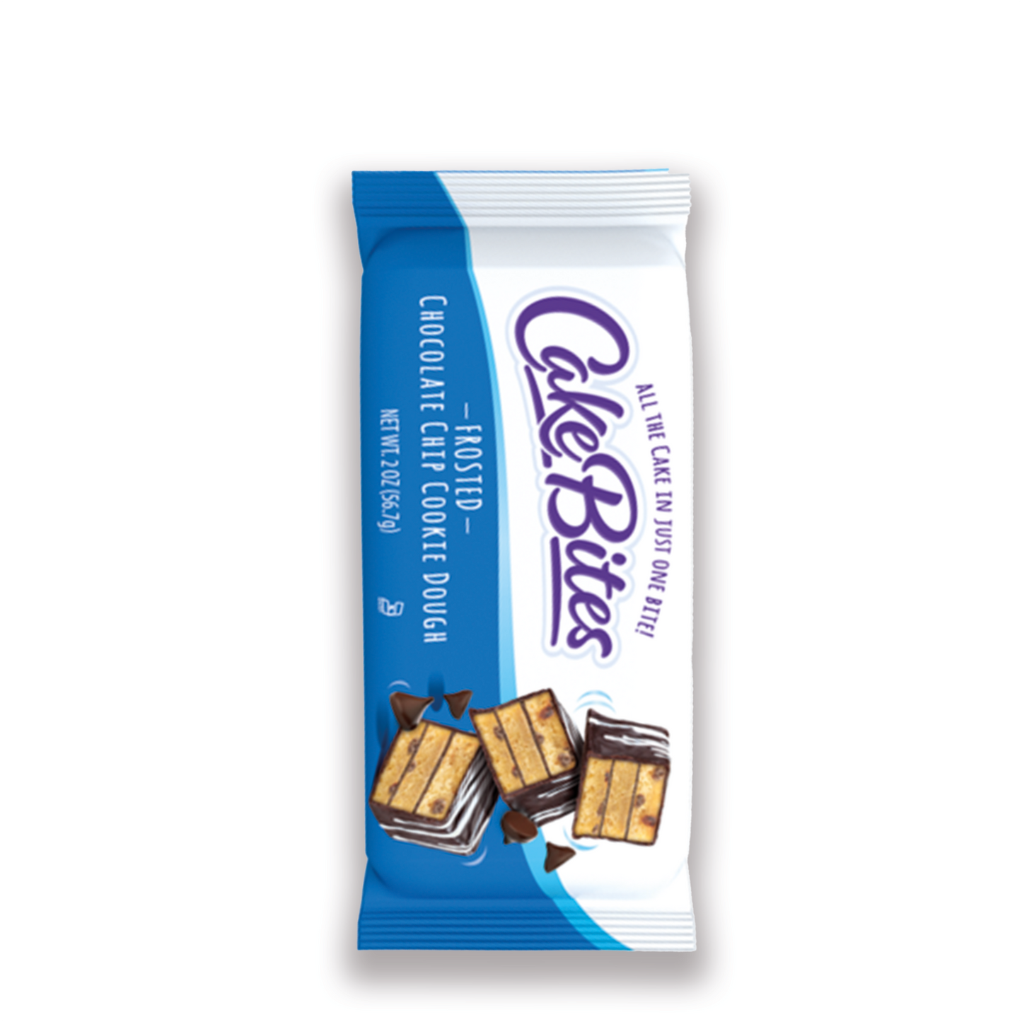 CAKE BITES FROSTED CHOCOLATE CHIP COOKIE DOUGH 57G MHD 04/25