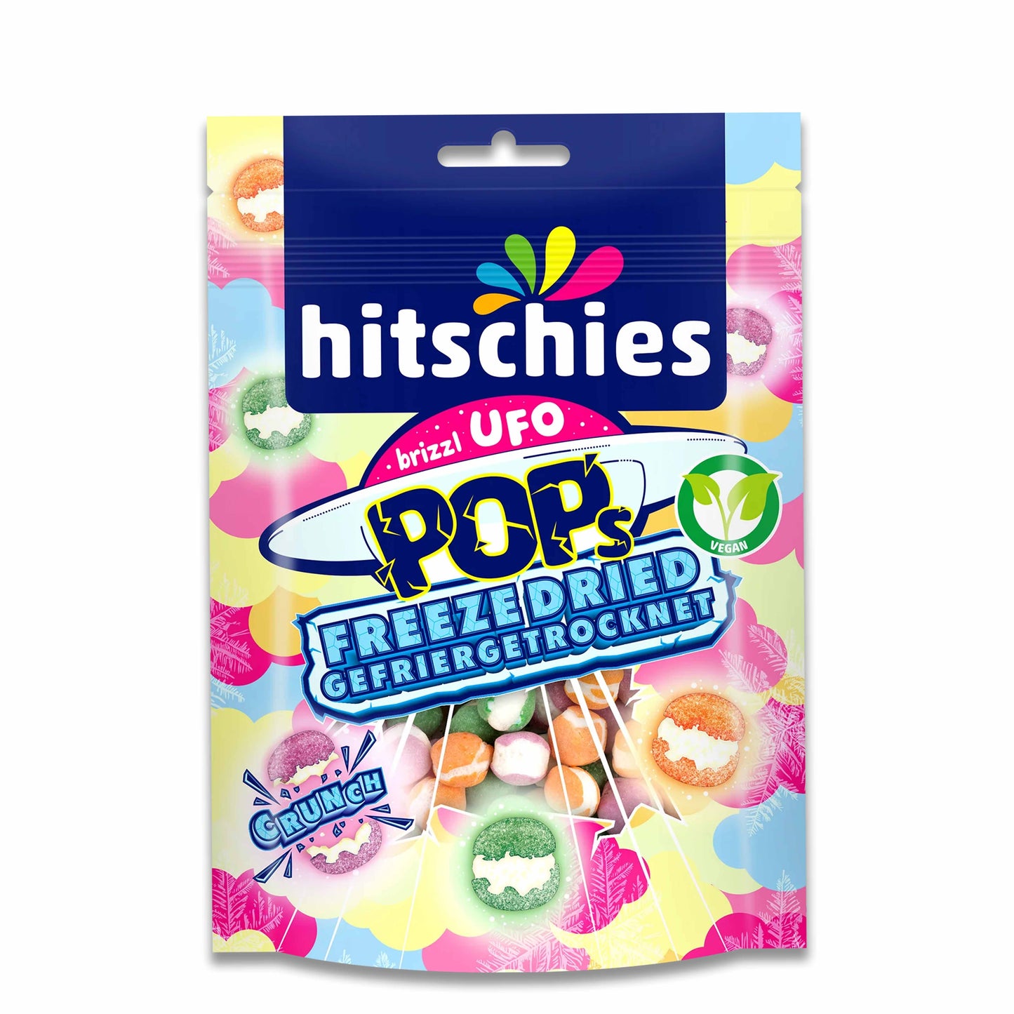 HITSCHIES Brizzl UFO Pops Freeze Dried 50g – Der kultige Retro-Snack im neuen Crunch-Style!