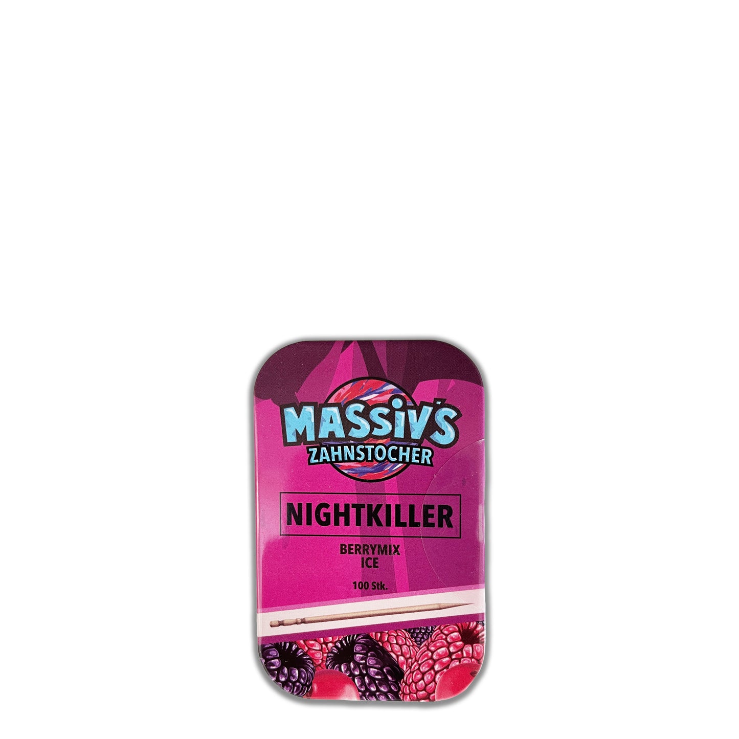 MASSIV’S Zahnstocher Nightkiller – Berrymix Ice | 100 Stück
Erlebe MASSIV’S Nightkiller Zahnstocher mit eisigem Berrymix-Geschmack. 100 Stück, nikotinfrei & stylisch – der perfekte Fresh-Kick für die Nacht!