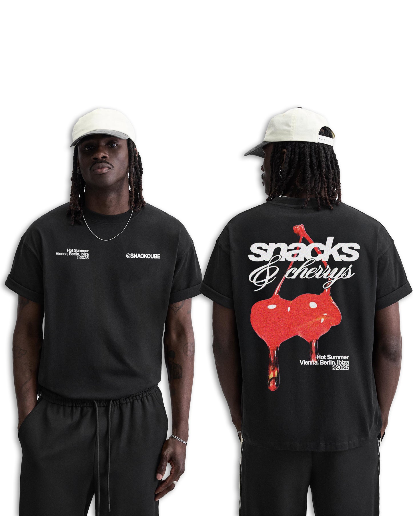 SNACK CUBE T-SHIRT SNACKS & CHERRYS SCHWARZ