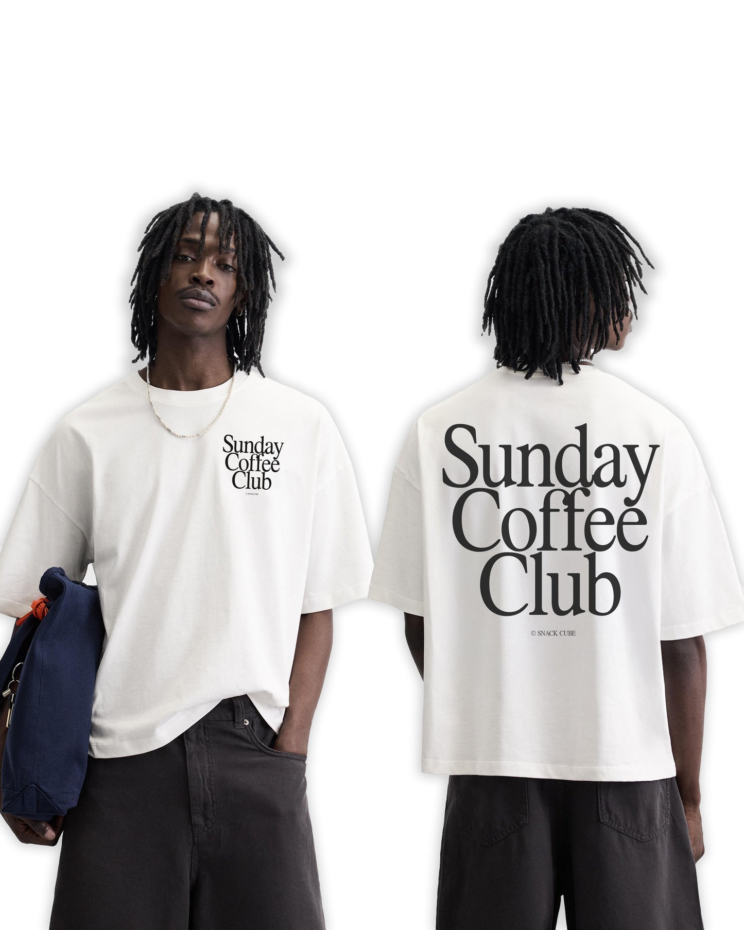 SNACK CUBE T-SHIRT SUNDAY COFFEE CLUB WEISS