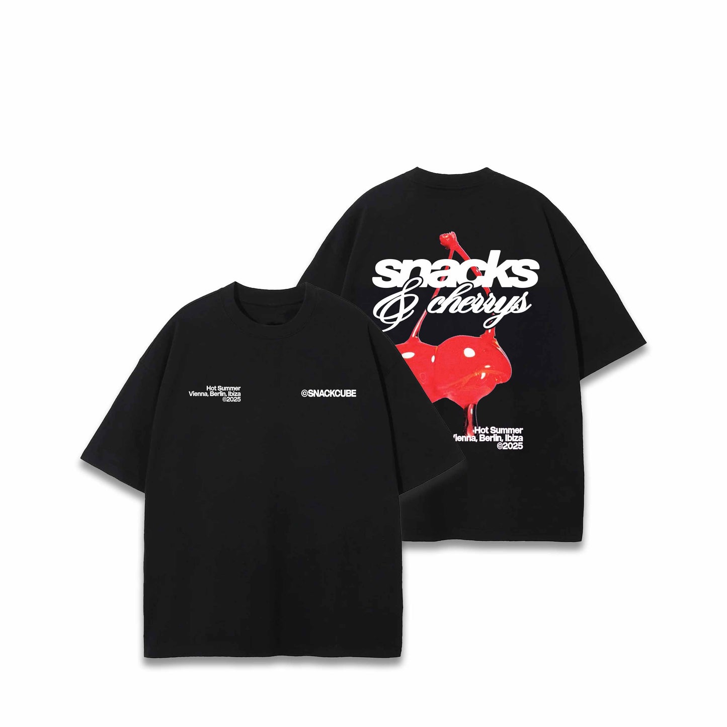 SNACK CUBE T-SHIRT SNACKS & CHERRYS SCHWARZ
