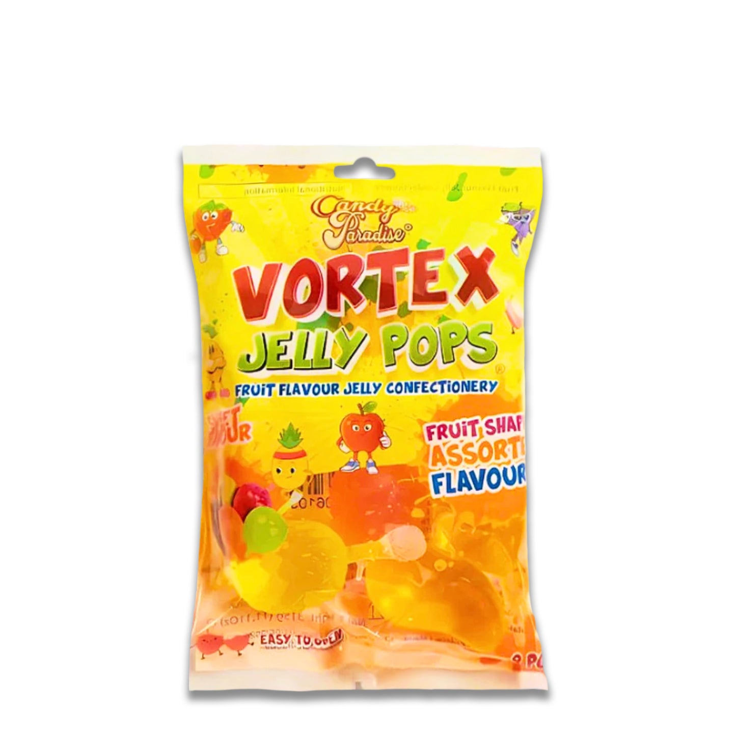 Vortex Jelly Pops Sweet 315g – Bunter Jelly-Spaß online kaufen
Vortex Jelly Pops Sweet 315g jetzt entdecken! Bunte, fruchtig-süße Jelly-Sticks für mega Snack-Spaß. Perfekt zum Teilen & Trend-Snack für alle! 🍭✨🎉