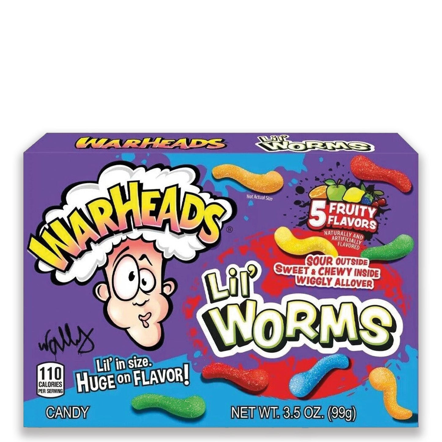 WARHEADS LIL' SOUR WORMS 99G MHD 08/25