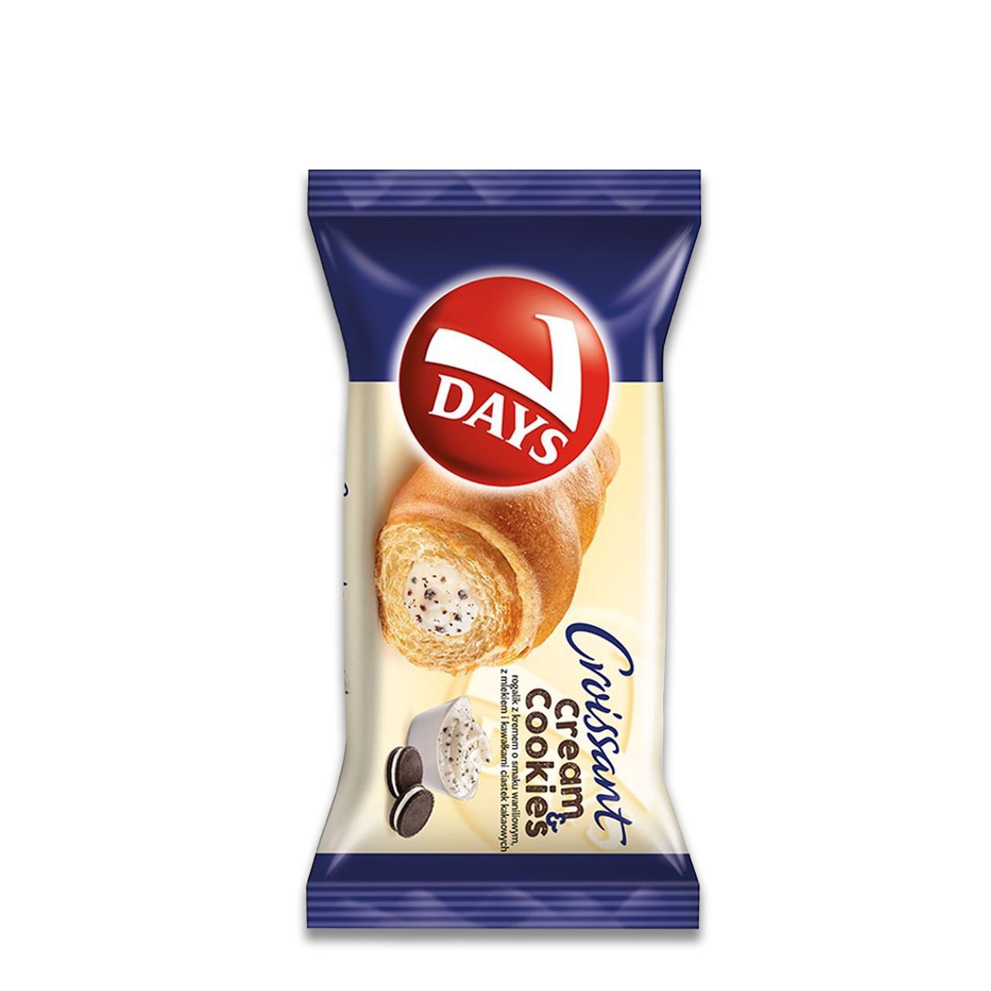 7DAYS Cream & Cookies Vanilla Butter Croissant 60g – Croissant trifft Keks-Creme
7DAYS Vanilla Butter Croissant mit Cookies & Cream – fluffiger Snack mit cremiger Füllung & Cookie-Stückchen. Der perfekte Genuss für unterwegs! 🥐🍪🍦