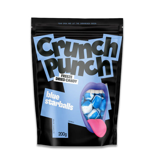 CRUNCH PUNCH FREEZE DRIED CANDY BLUE STARBALLS 50G