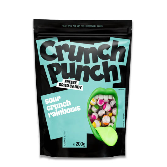 CRUNCH PUNCH FREEZE DRIED CANDY SOUR CRUNCHY RAINBOWS 50G