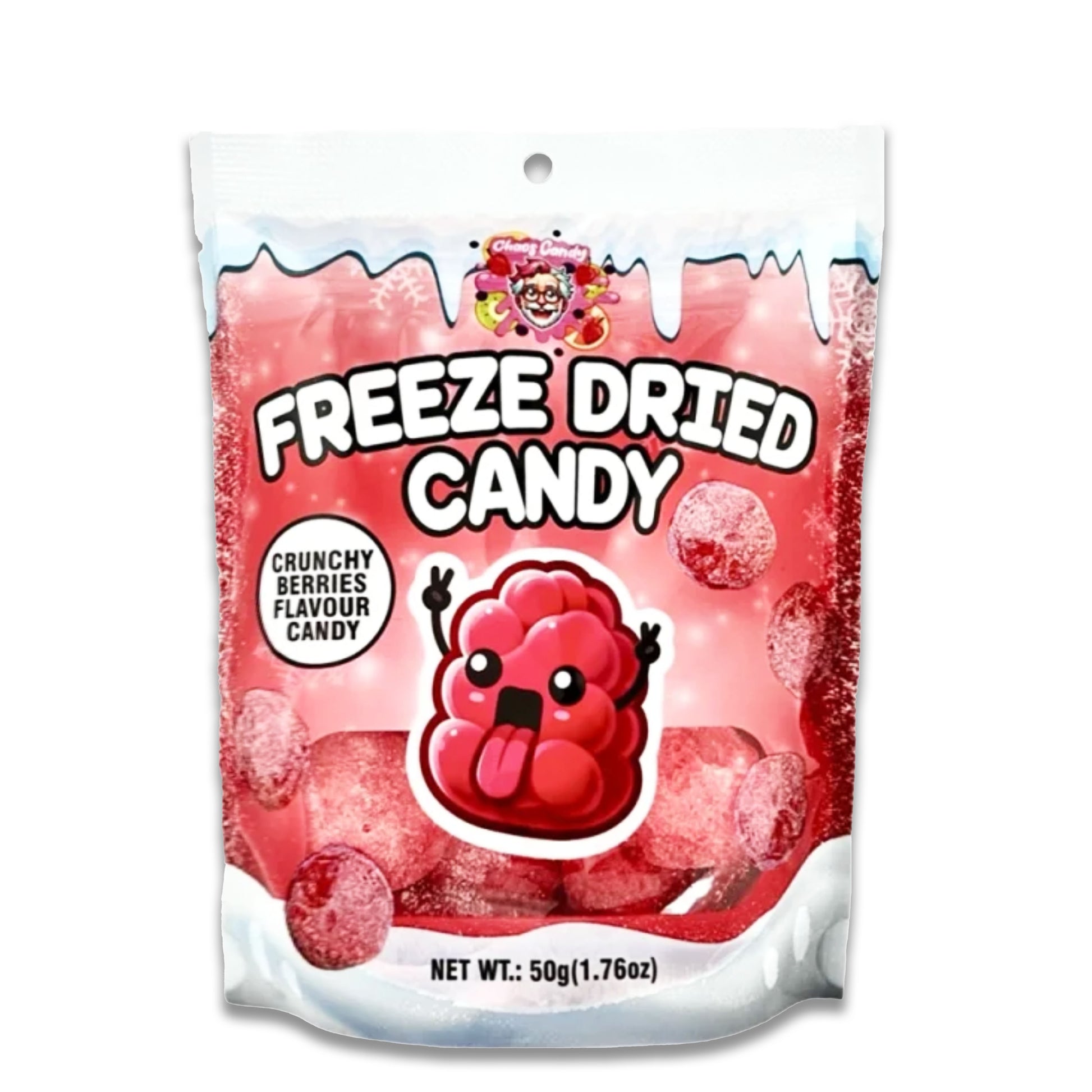 CHAOS CANDY FREEZE DRIED CANDY CRUNCHY BERRIES FLAVOUR 50G