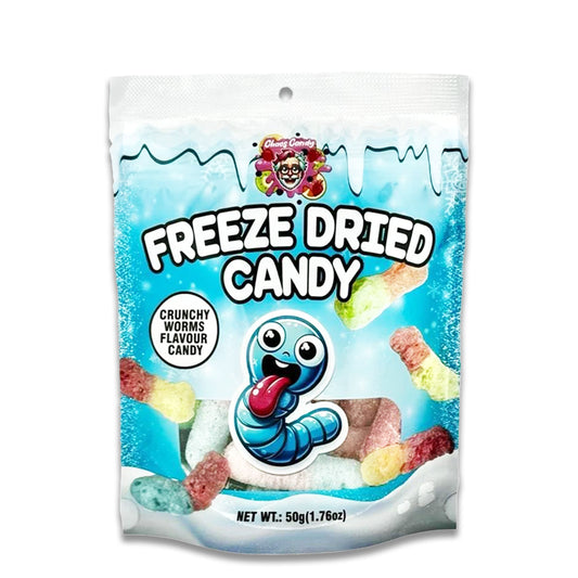 CHAOS CANDY FREEZE DRIED CANDY CRUNCHY WORMS FLAVOUR 50G