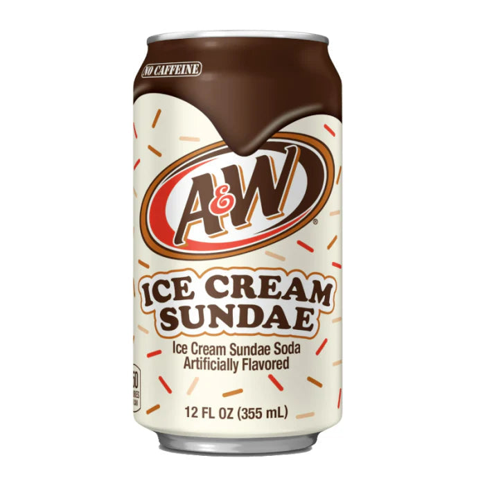 A&W ICE CREAM SUNDAE SODA ARTIFICALLY FLAVORED 355ML