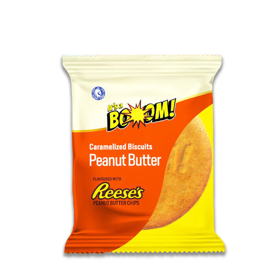 IT'S A BOOM Reese's Biscuits Peanut Butter 22g – Knuspriger Erdnuss-Snack

IT'S A BOOM Reese's Biscuits Peanut Butter 22g jetzt entdecken! Knuspriger Keks trifft cremige Peanut Butter. Süß, salzig & mega lecker – jetzt snacken! 🥜🍪💥