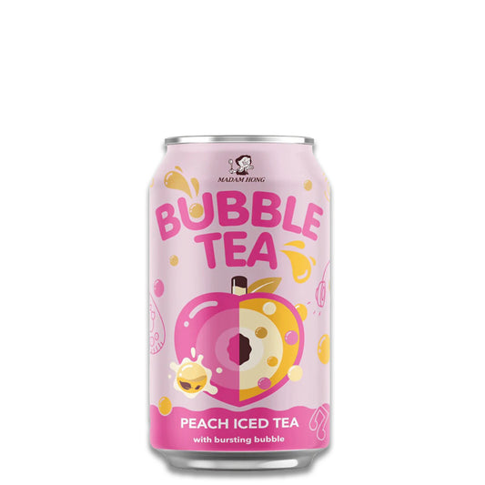 Madam Hong Bubble Tea Peach Iced Tea 320ml – Bubble-Erfrischung mit Pfirsich
Madam Hong Bubble Tea mit Pfirsichgeschmack jetzt entdecken! Eistee, Tapioka-Perlen & fruchtiger Genuss in einer Dose. 320ml Trend-Drink aus Asien! 🍑🧋❄️