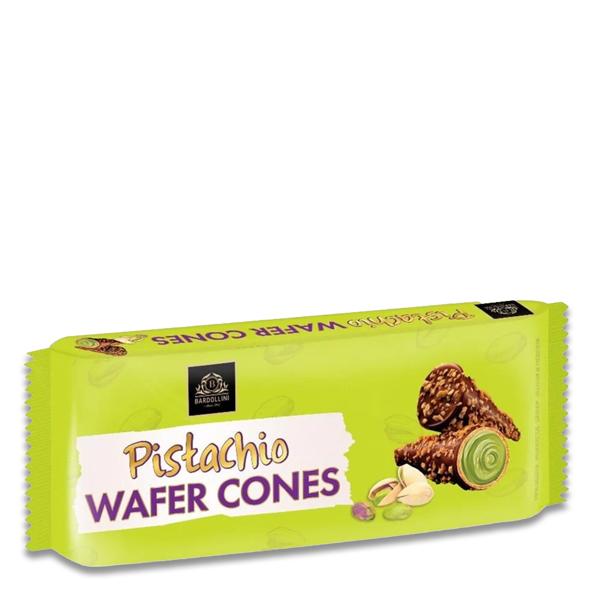 Bardollini Pistachio Wafer Cones 100g – Knusprige Waffel trifft auf feine Pistaziencreme!