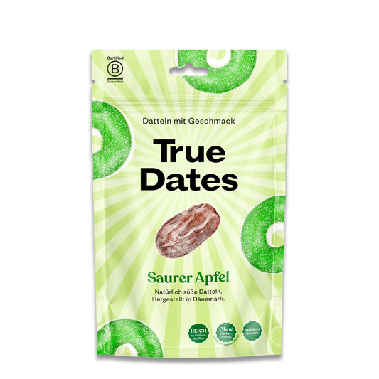 True Dates Sour Apple 100g – Natürlich süß &amp; herrlich sauer!